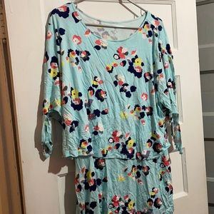 bright blue maternity top